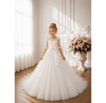 Vestido de ceremonia elegante para niña – Colección 2026 | Aylana Cérémonie