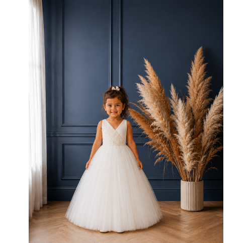Vestido de cerimónia elegante para menina – Coleção 2027 | Aylana Cérémonie