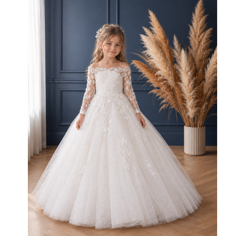 Vestido de cerimónia elegante para menina – Coleção 2027 | Aylana Cérémonie