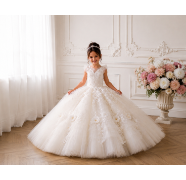 Vestido de ceremonia elegante para niña – Colección 2026 | Aylana Cérémonie